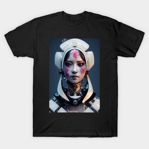 Mechanical Geisha T-Shirt by qaisarkhan101